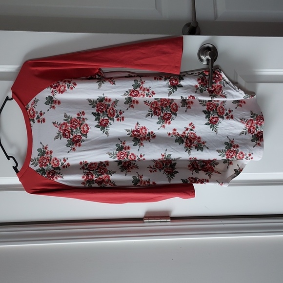 Just be long sleeve tee large white pink with flower print - Picture 7 of 10